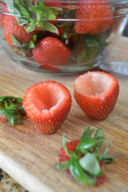 Chocolate Chip Stuffed Strawberries