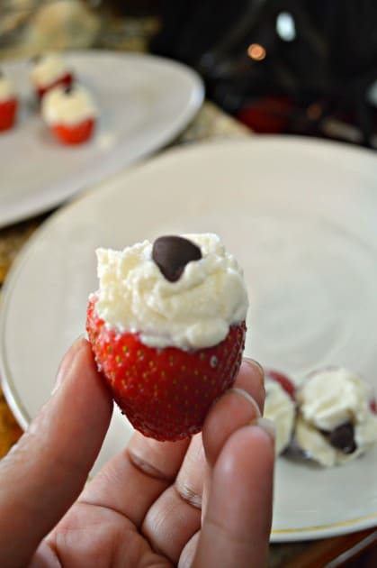 Chocolate Chip Stuffed Strawberries