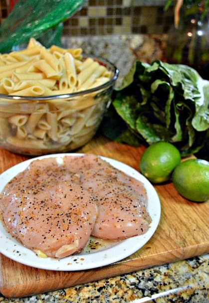 Lime Chicken Pasta Salad