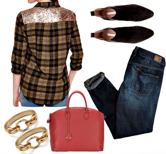 Three Ways To Style A Sequin & Plaid Shirt