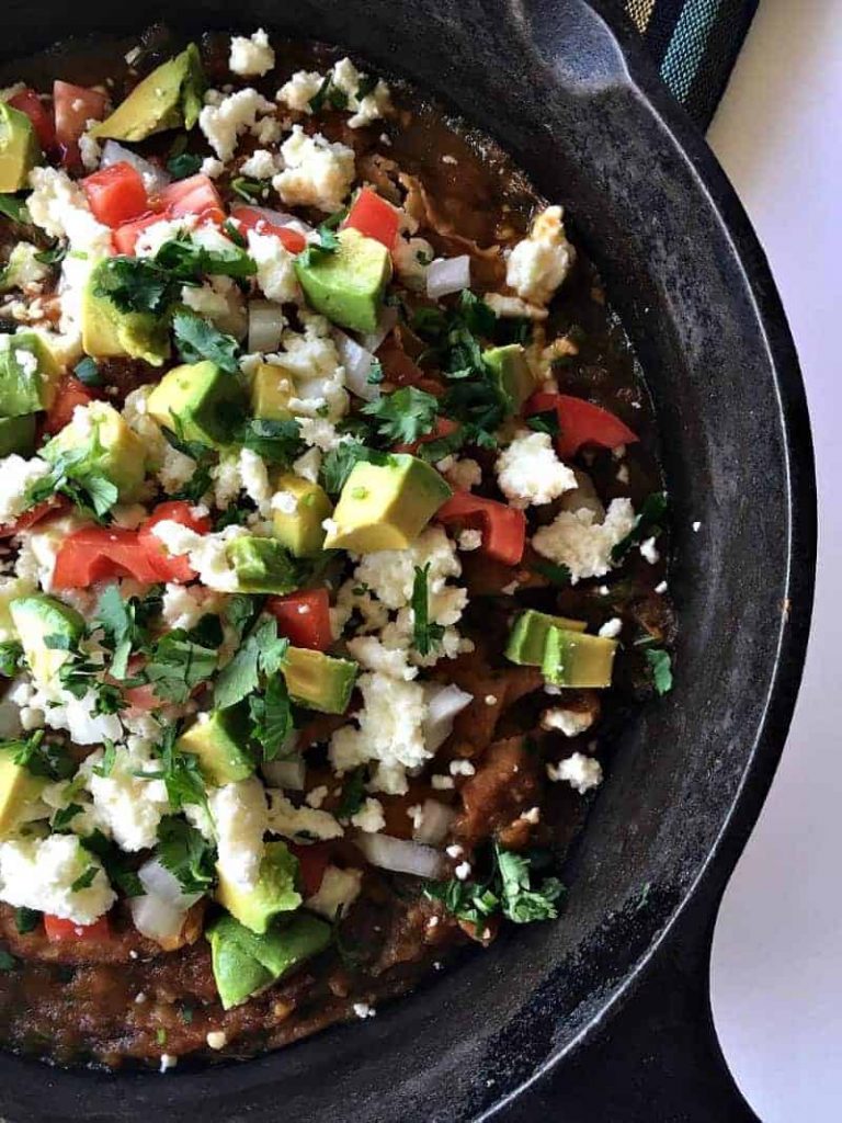 Chilaquiles With Avocados & Queso Fresco