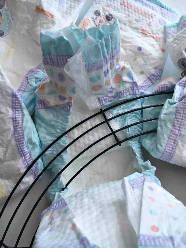 DIY Diaper Wreath