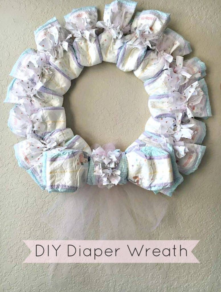 DIY Diaper Wreath