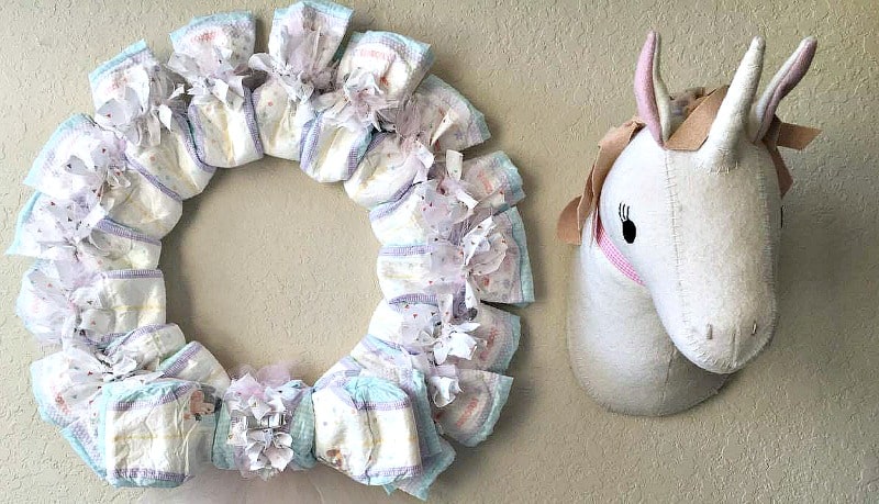 DIY Diaper Wreath