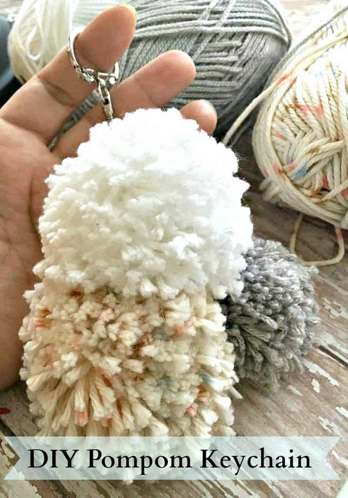 DIY Pom Pom Keychain