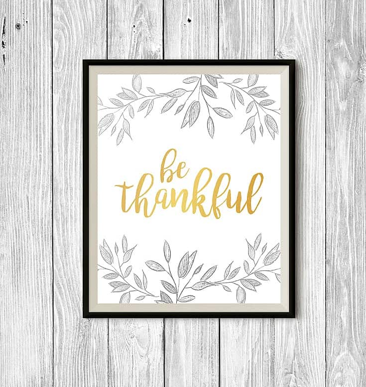 Free Thanksgiving Printable Wall Art