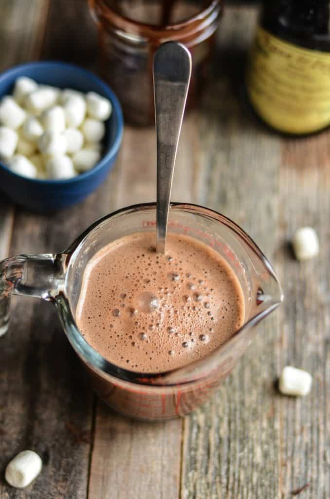 Homemade Bourbon Spiked Hot Chocolate