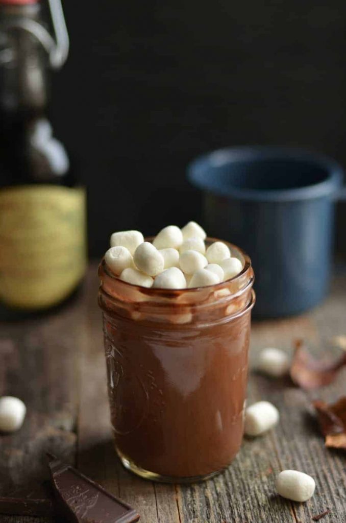 Homemade Bourbon Spiked Hot Chocolate