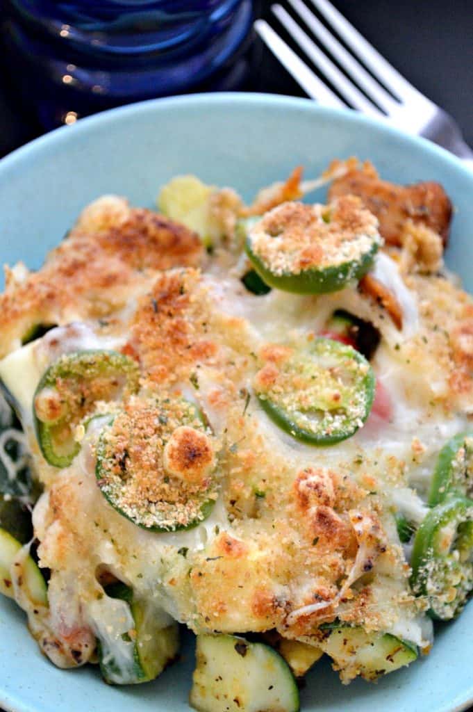 Jalapeño & Chicken Zucchini Casserole