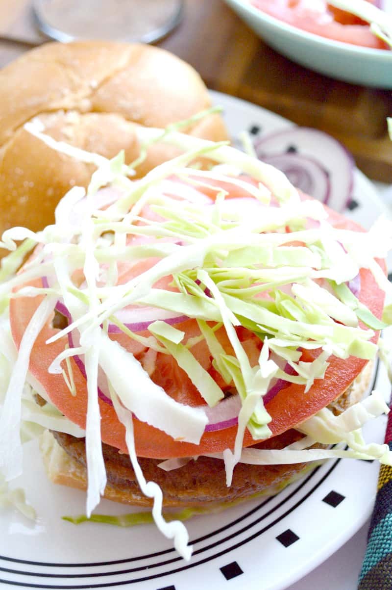 Vegetarian Dominican Chimi Burger - Stylish Cravings Recipes