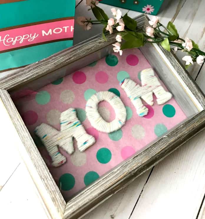 DIY Yarn Covered Letters For Mother's Day