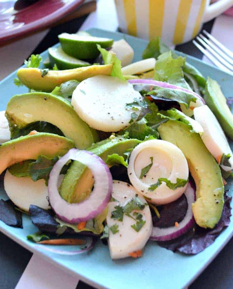 Hearts of Palm, Red Onion & Avocado Salad