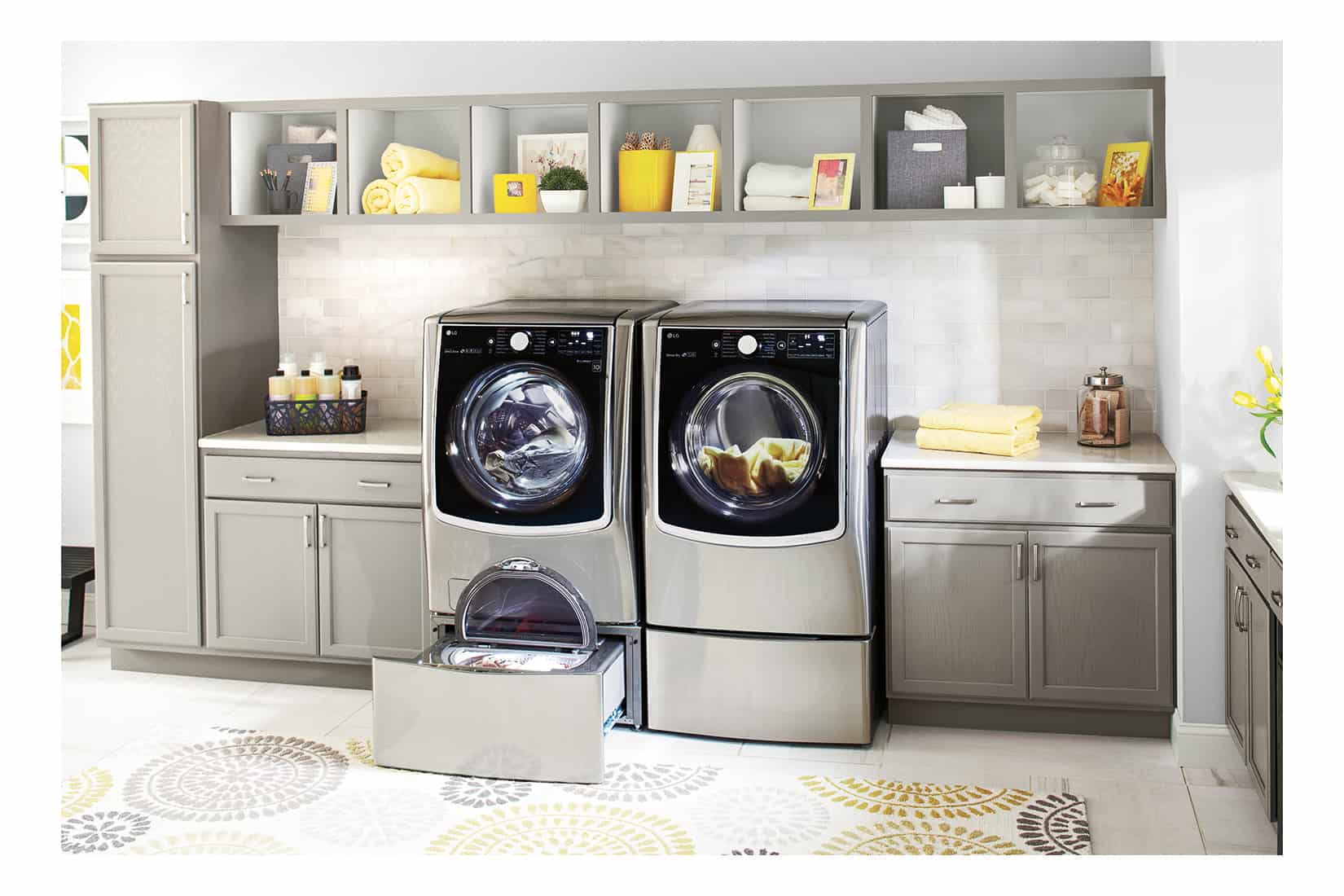 LG's Front Load Laundry Saves Time & Money With Two Loads at Once 