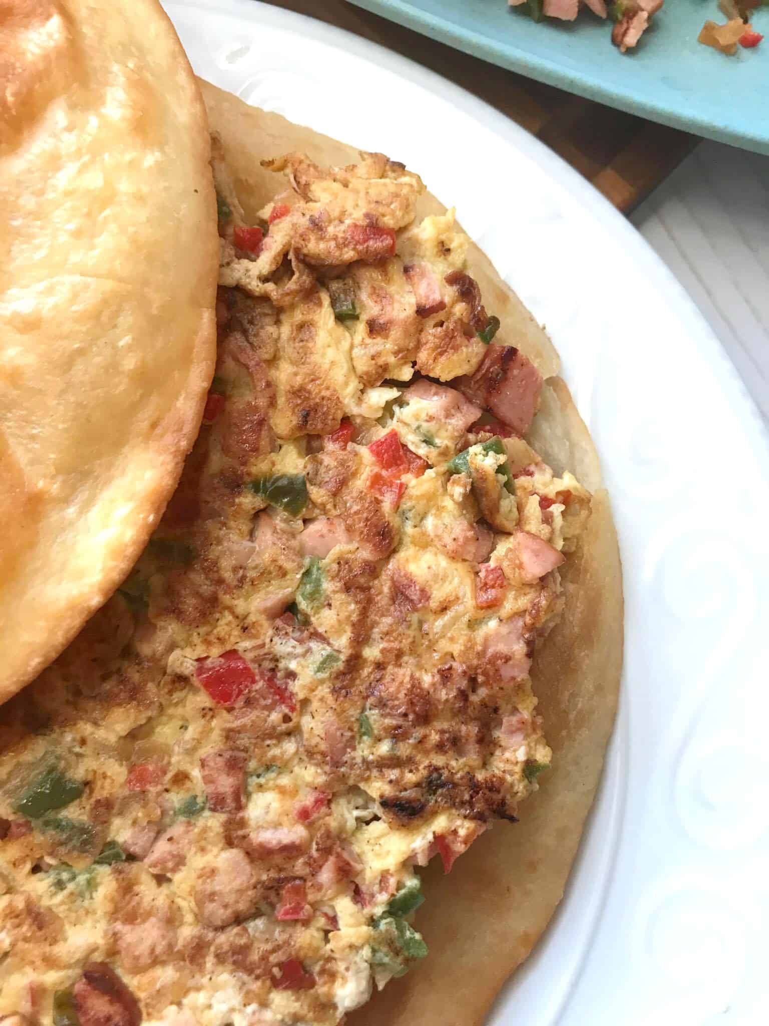 Smoked Sausage Breakfast Tortilla