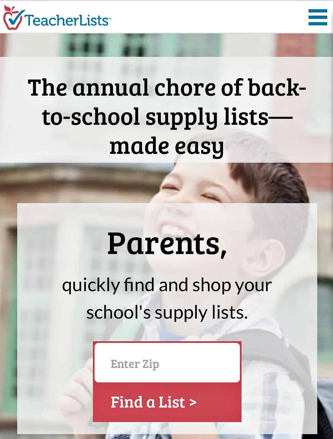 TeacherLists.com was launched with my favorite adage "work smarter, not harder"  to make back-to-school supply list shopping easy in just three simple steps