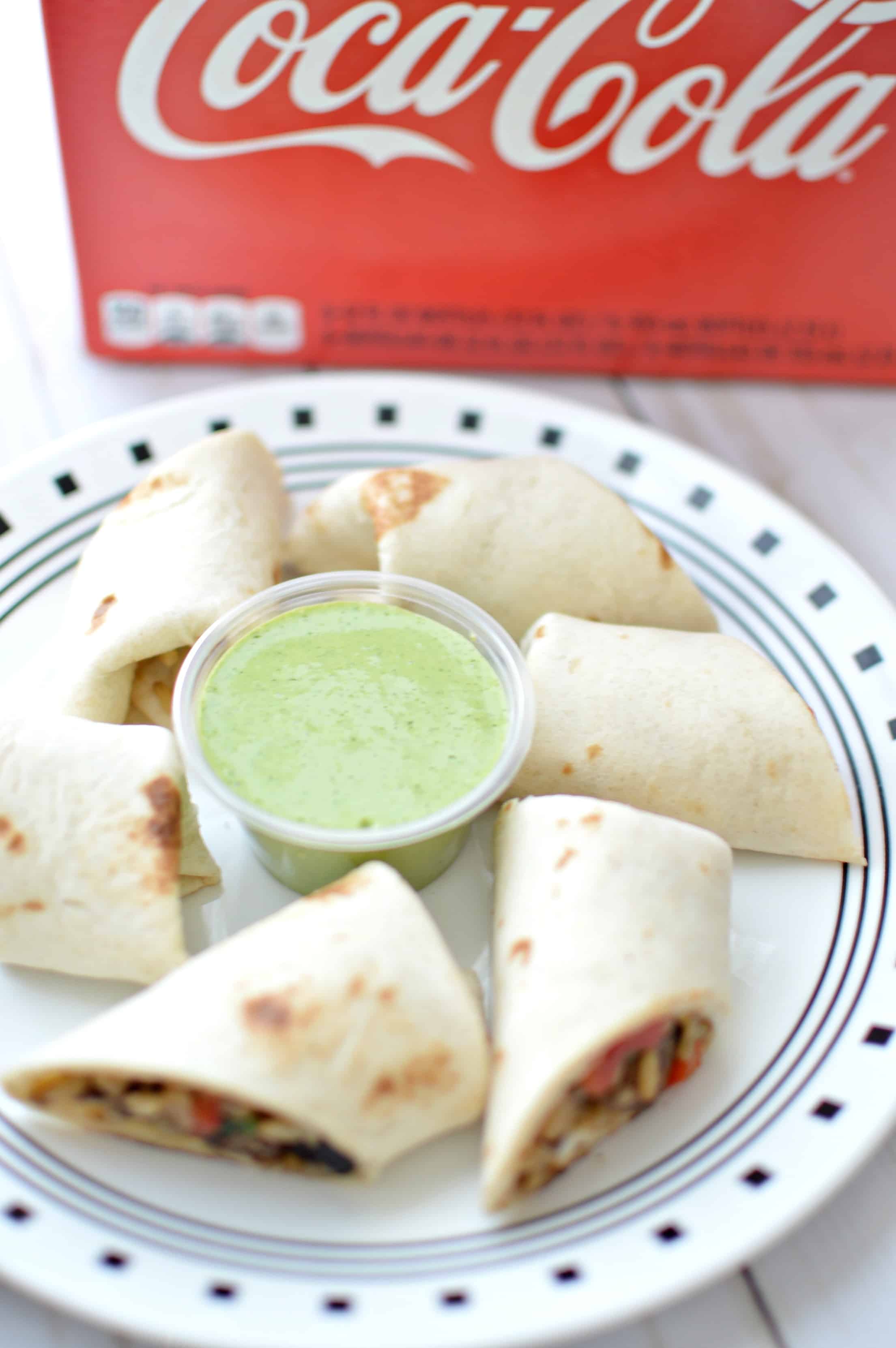 Mini Mushroom & Wild Rice Burrito + Jalapeño Cilantro Dipping Sauce