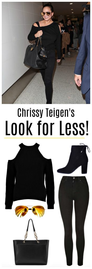 Chrissy Teigen's Cold Shoulder Sweater Look for Less!