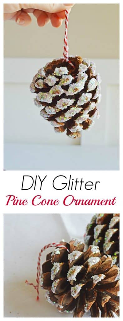 DIY Glitter Pine Cone Ornaments - Stylish Cravings