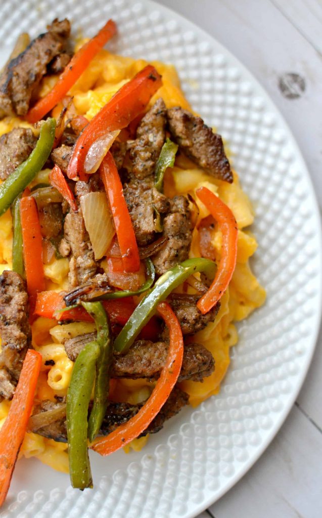 Mac & Cheese Steak Fajitas