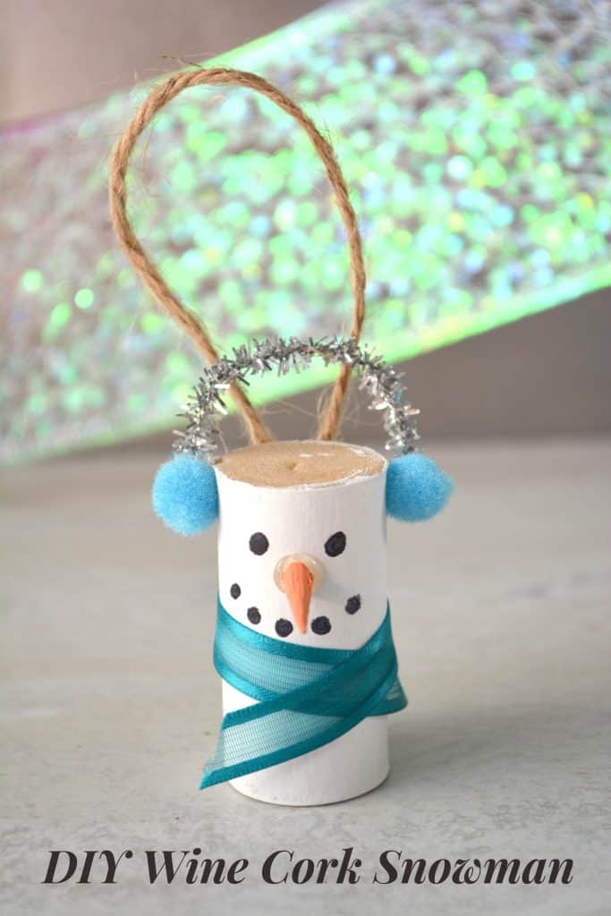 DIY Wine Cork Snowman Crafts