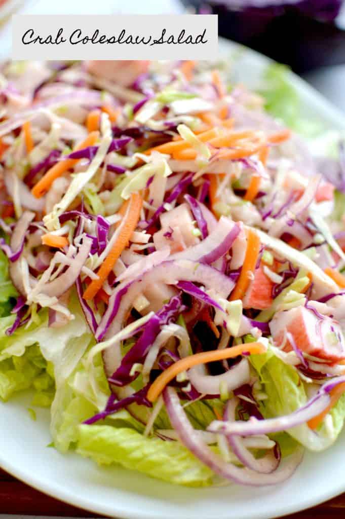 Crab Coleslaw Salad & Spicy Clamato Dressing