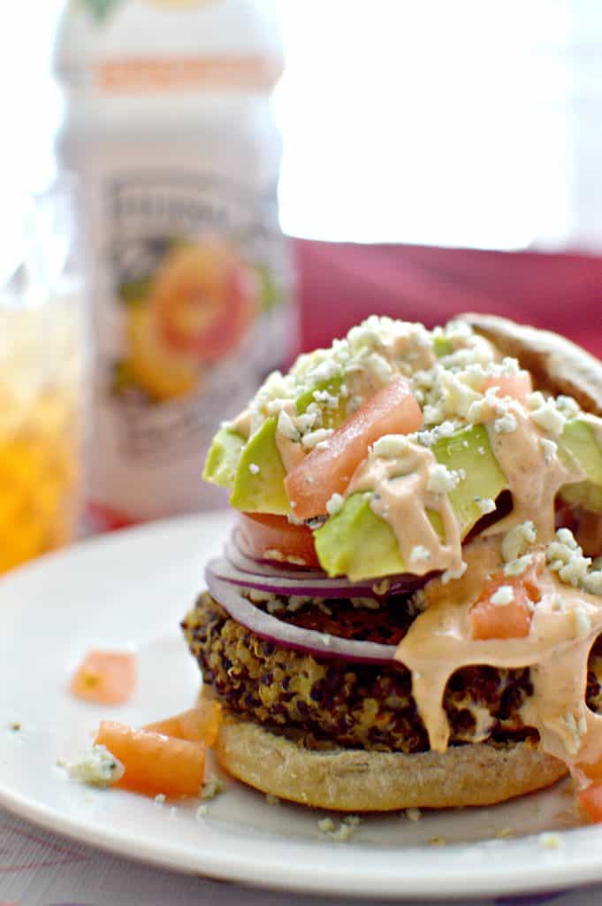 Blue Cheese & Avocado Quinoa Burger