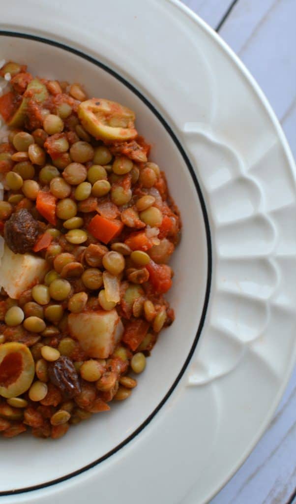 vegan picadillo made with lentils