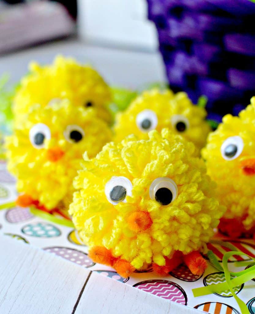 Easy DIY Pom Pom Chicks - Stylish Cravings Easter Crafts