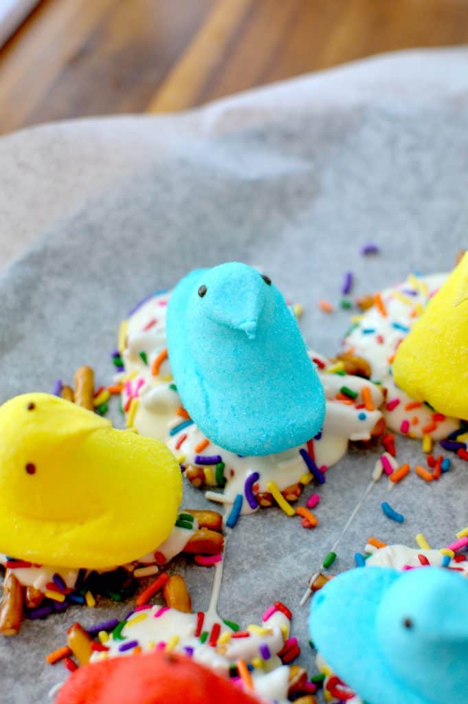 Peeps White Chocolate Pretzel Birds Nest