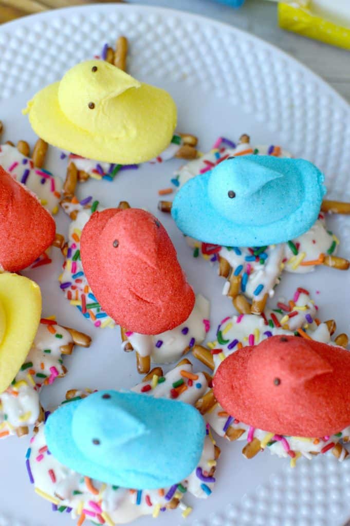 Peeps White Chocolate Pretzel Birds Nest