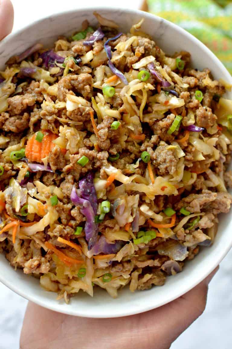 Low-Carb Easy To Make Egg Roll In A Bowl - Stylish Cravings