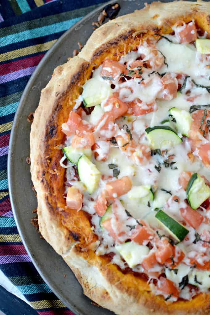 Fresh Tomato & Zucchini Family Pizza