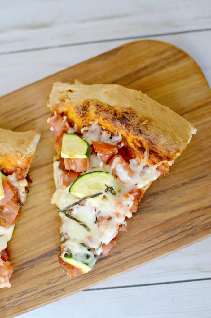 fresh tomato & zucchini family pizza 