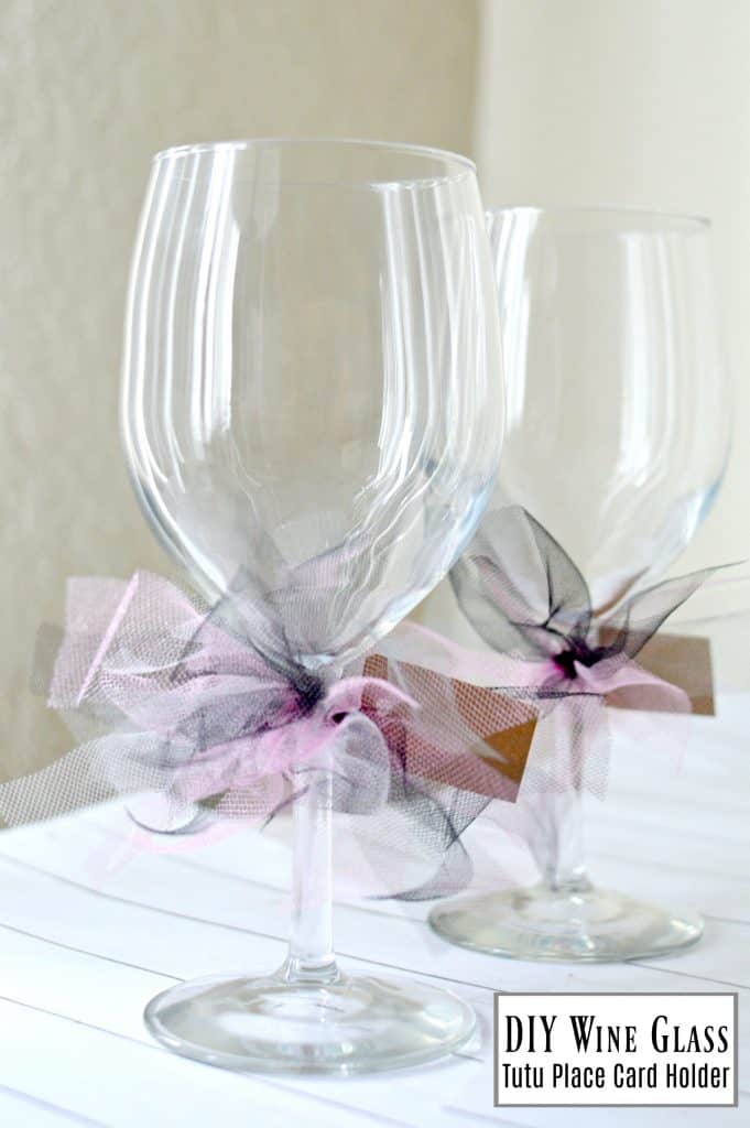 DIY Wine Glass Tutu Place Card Holders