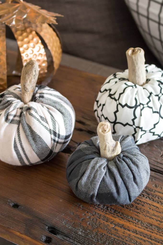 DIY No-Sew Fabric Pumpkins