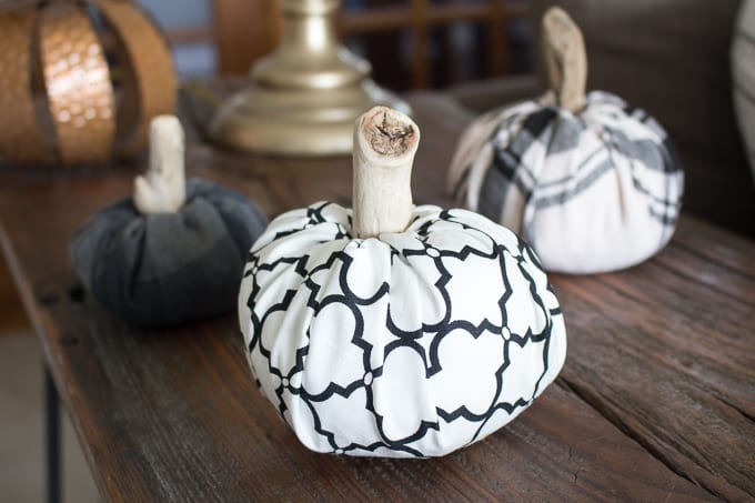 DIY No-Sew Fabric Pumpkins