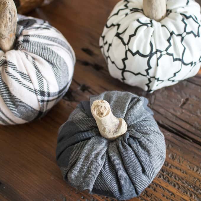 DIY No-Sew Fabric Pumpkins