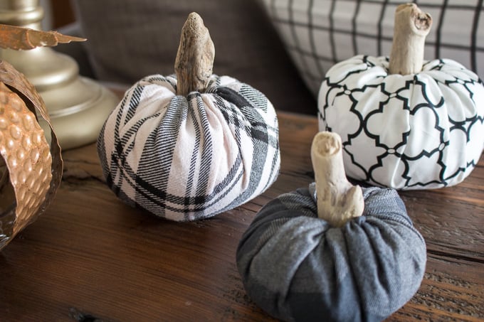 DIY No-Sew Fabric Pumpkins