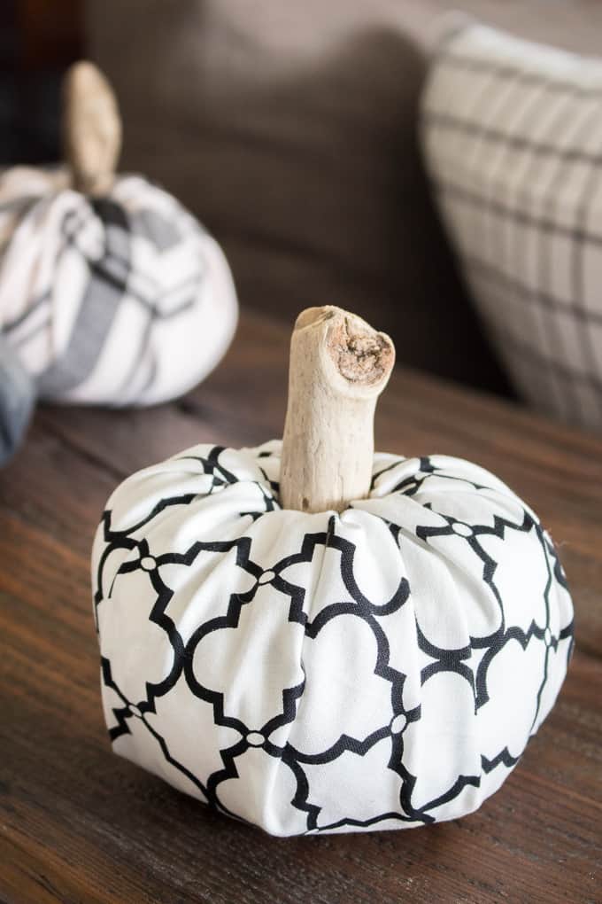 DIY No-Sew Fabric Pumpkins