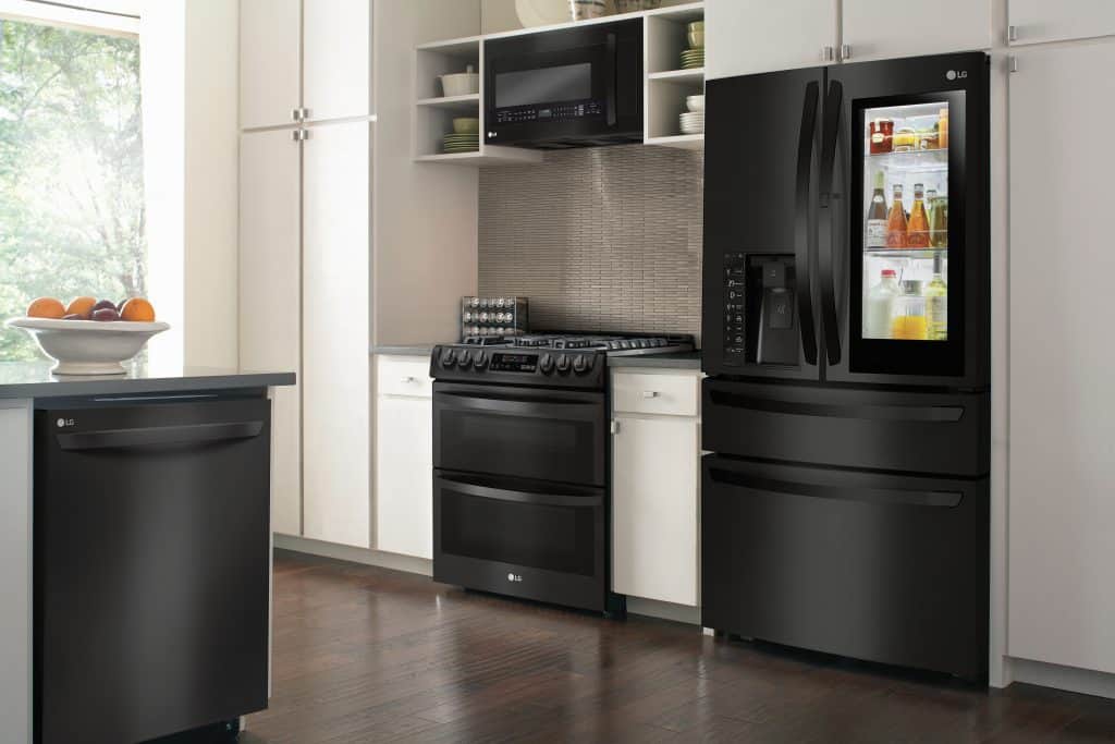 Sleek & Stylish LG Matte Black Kitchen