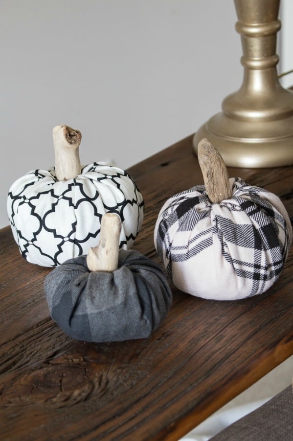 DIY No-Sew Fabric Pumpkins