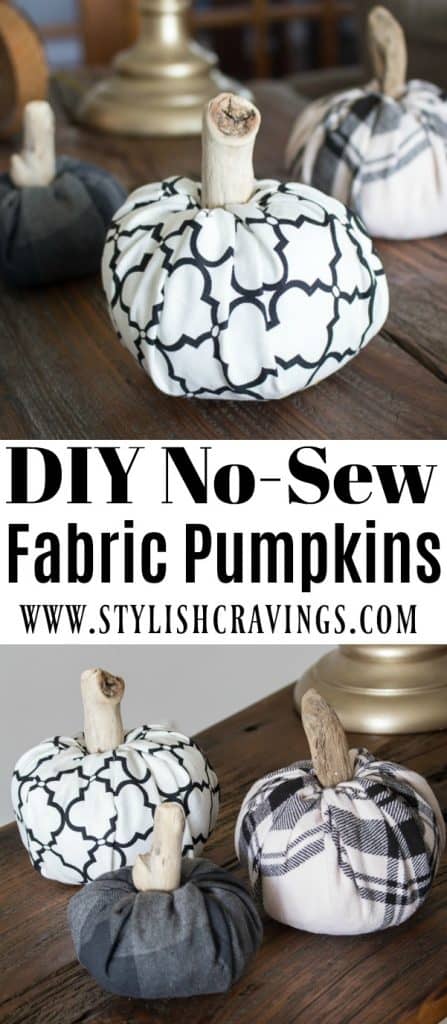 DIY No-Sew Fabric Pumpkins