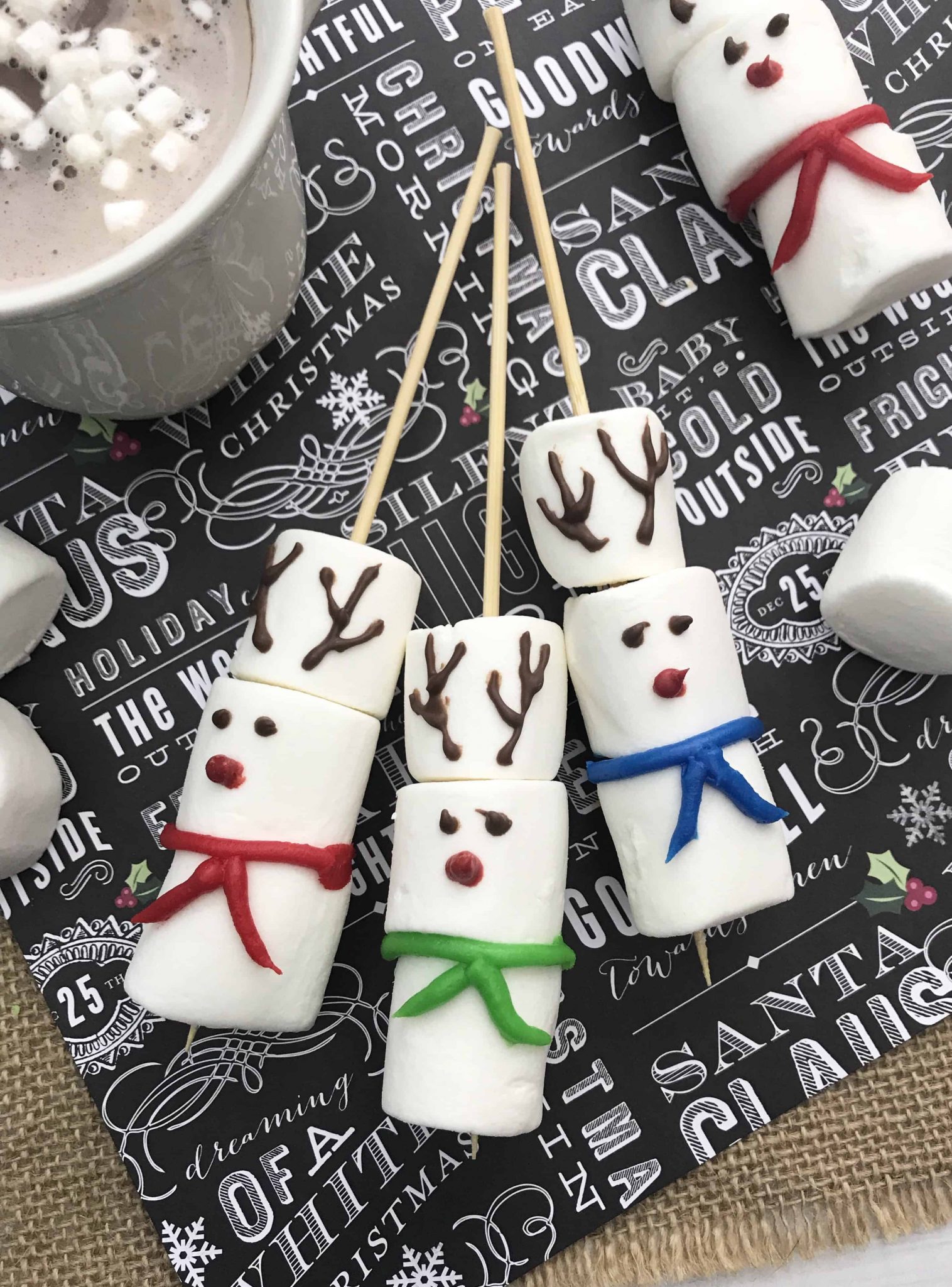 Reindeer Marshmallow Stirrers Stylish Cravings Holiday Recipes