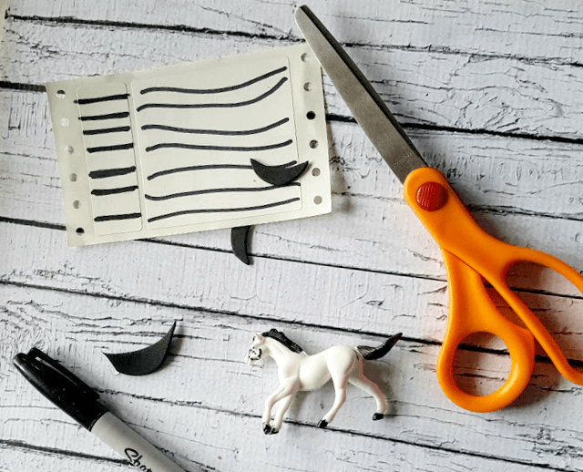 DIY Zebra Sensory Bin