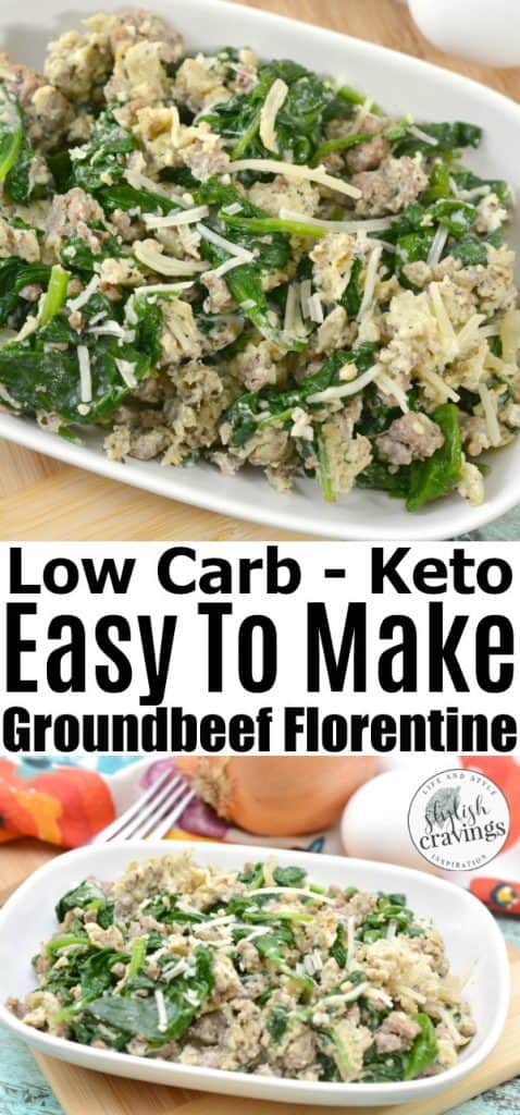 Keto Ground Beef Florentine Scramble