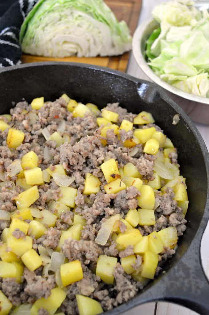 Sausage & Cabbage Potato Hash