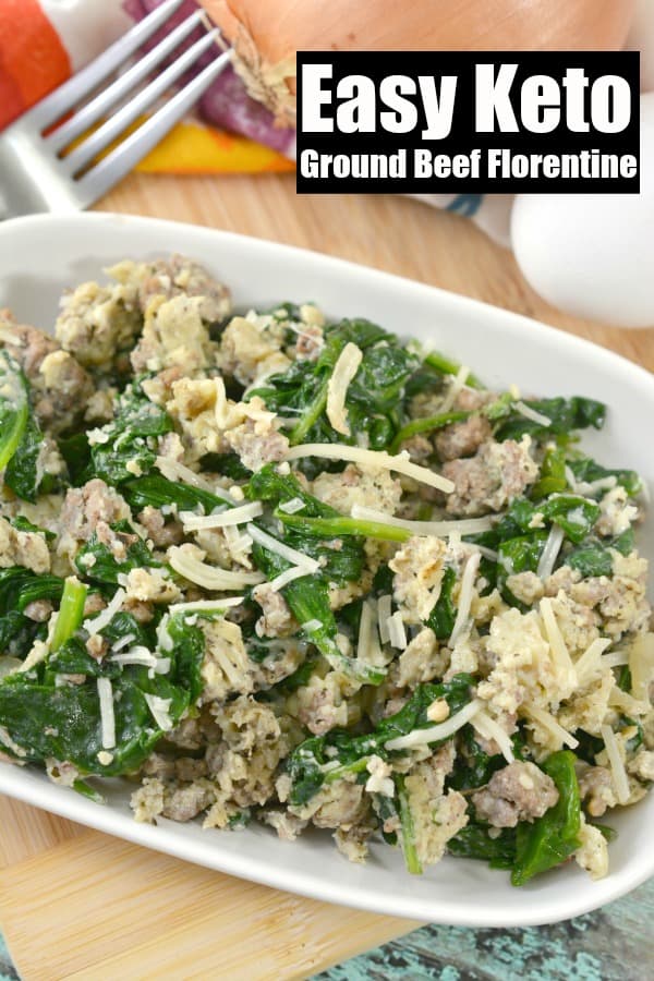 Keto Ground Beef Florentine Scramble