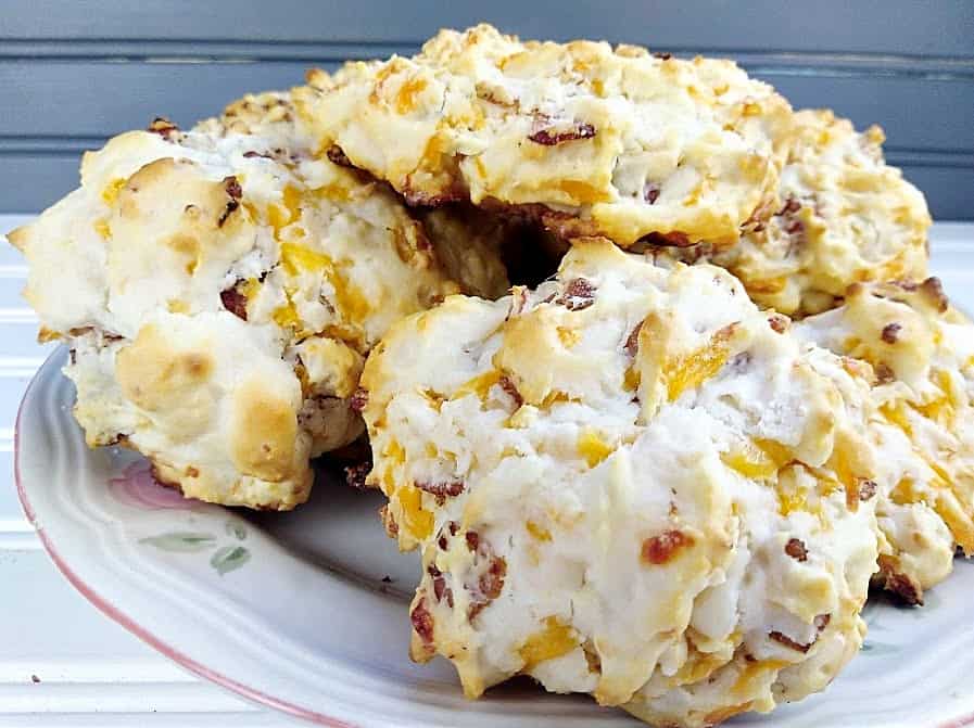 Easy Bacon Cheddar Drop Biscuits