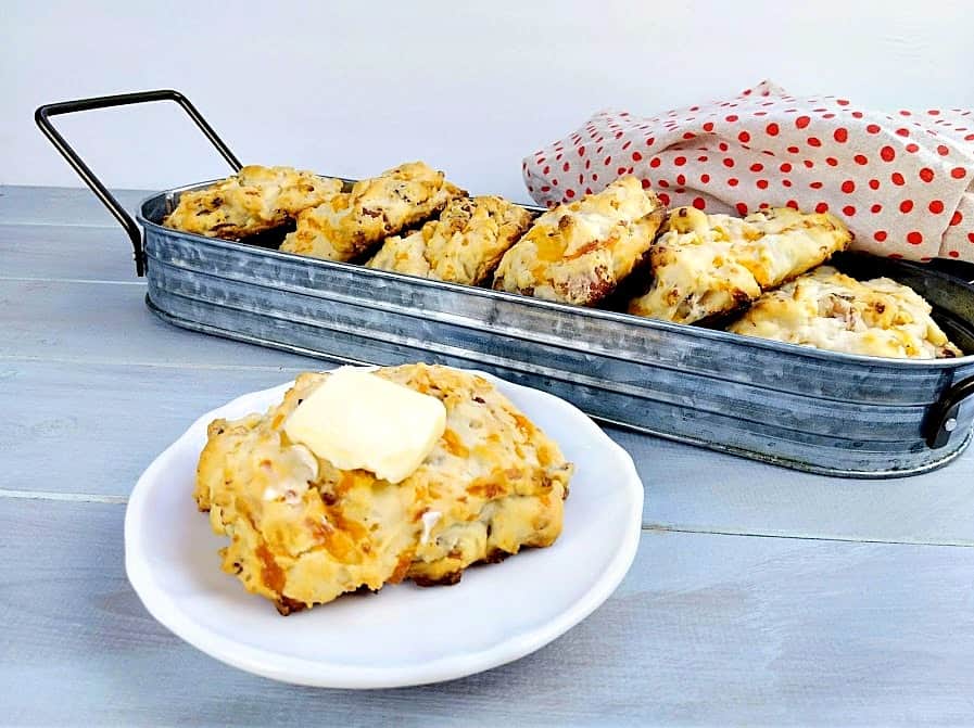 Easy Bacon Cheddar Drop Biscuits