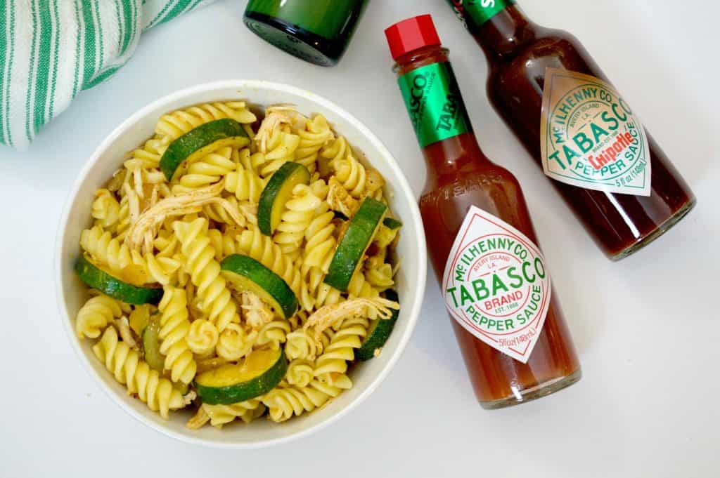 Spicy Chicken & Zucchini Pasta Salad